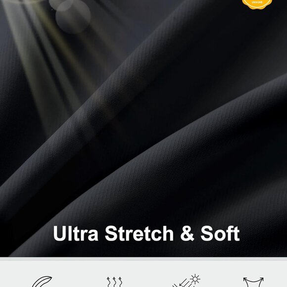 Women's Black Lightweight Cropped Athletic Jacket with UPF 50+ and Full Zip for - Picture 3 of 8